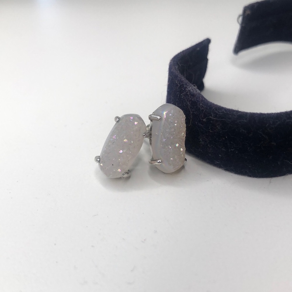 Kendra Scott White Druzy Studs